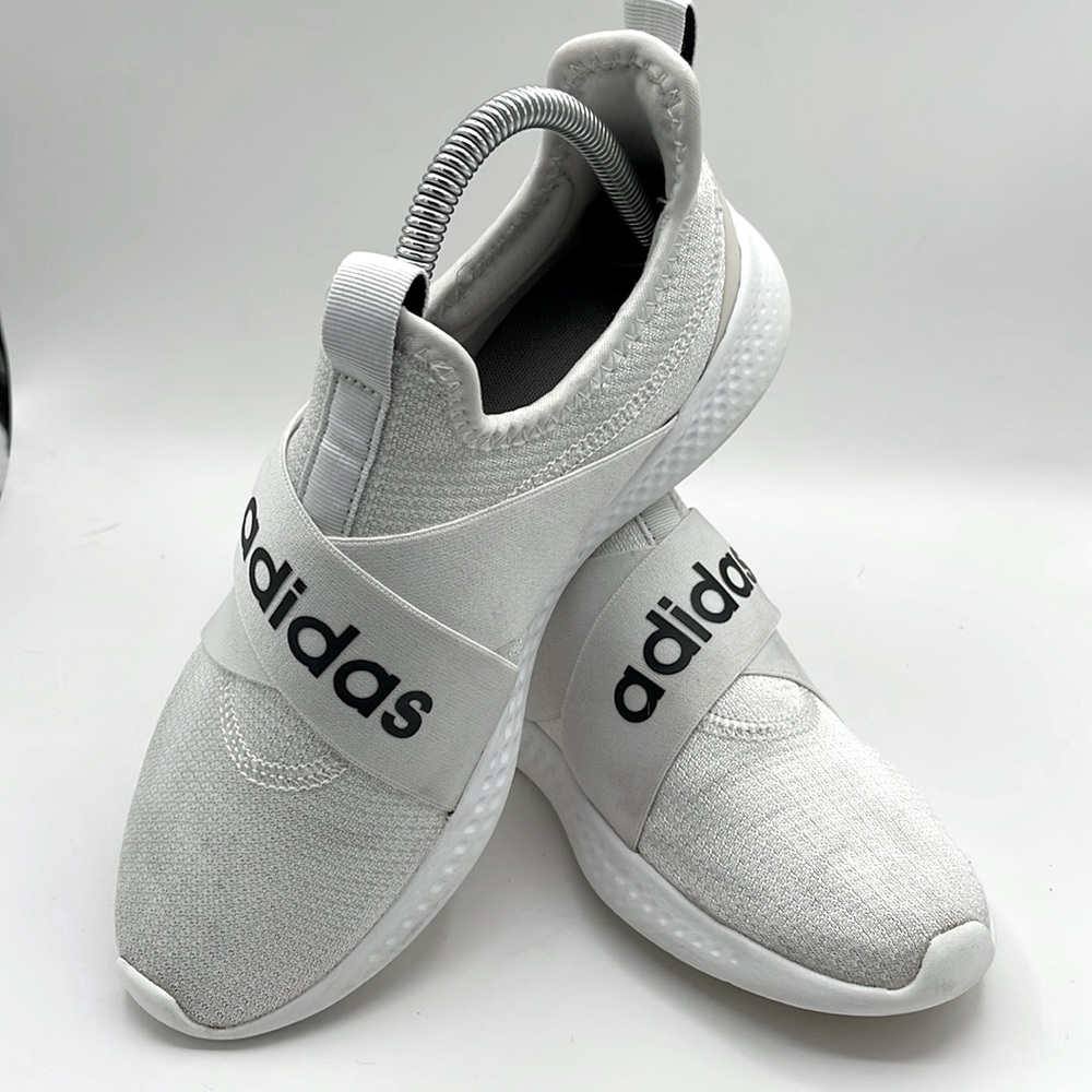 Adidas Puremotion Adapt White Slip-On Athletic Shoes w/ Knit Upper Womens Size 7